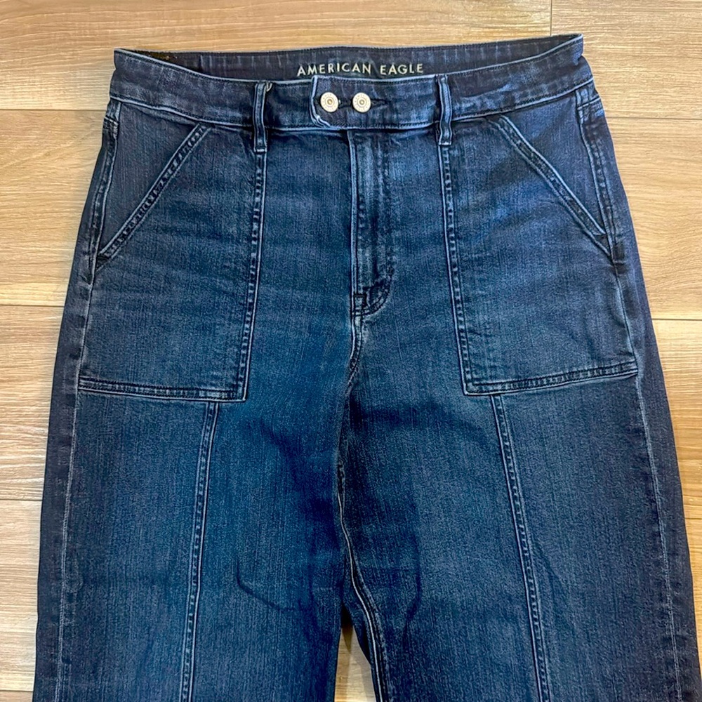American Eagle Outfitters Navy Flare Jeans 14 S